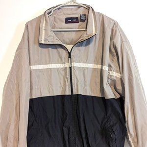 Vintage Women's On Line Full Zip Jacket Beige/Navy Blue Size XL